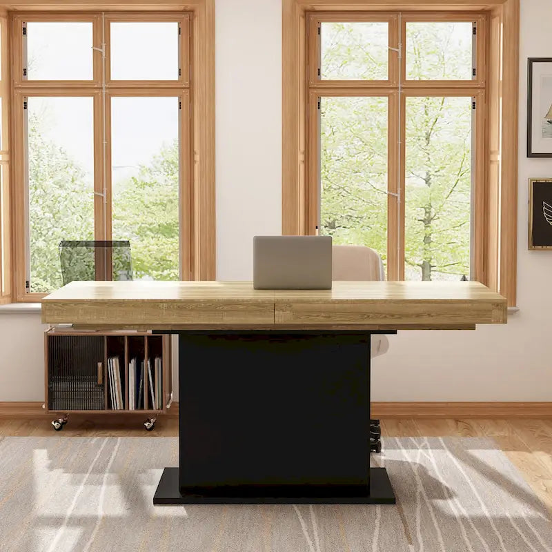Table extensible 78,7 W – Table de salle à manger – Table de réunion – Poste de travail