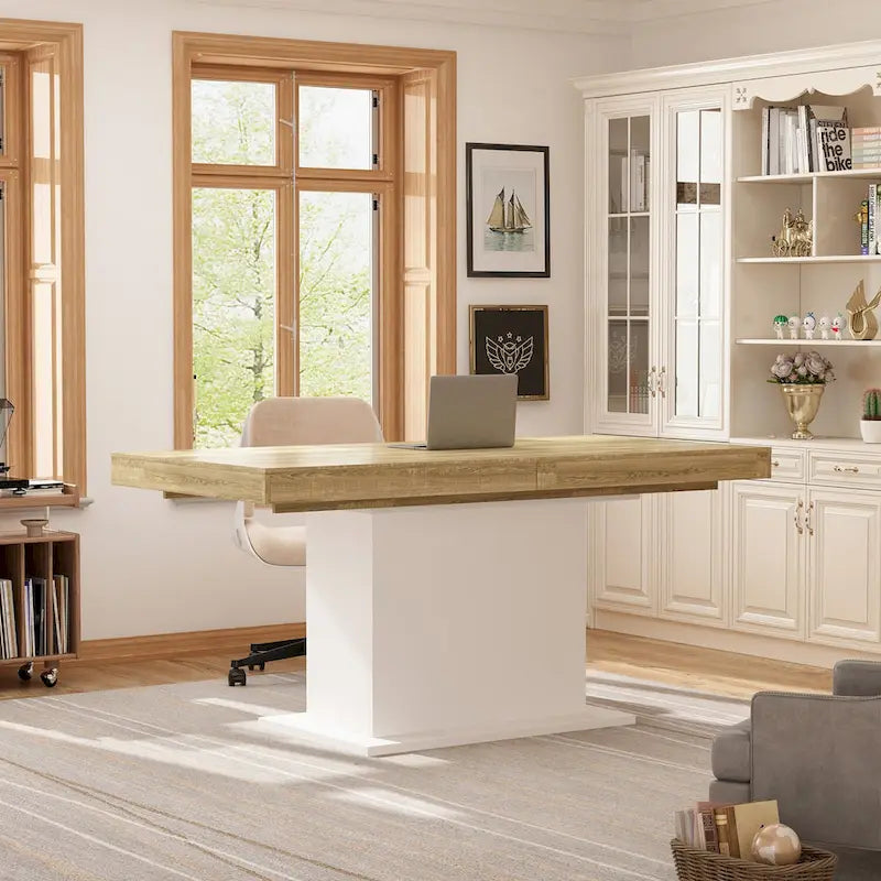 Table extensible 78,7 W – Table de salle à manger – Table de réunion – Poste de travail