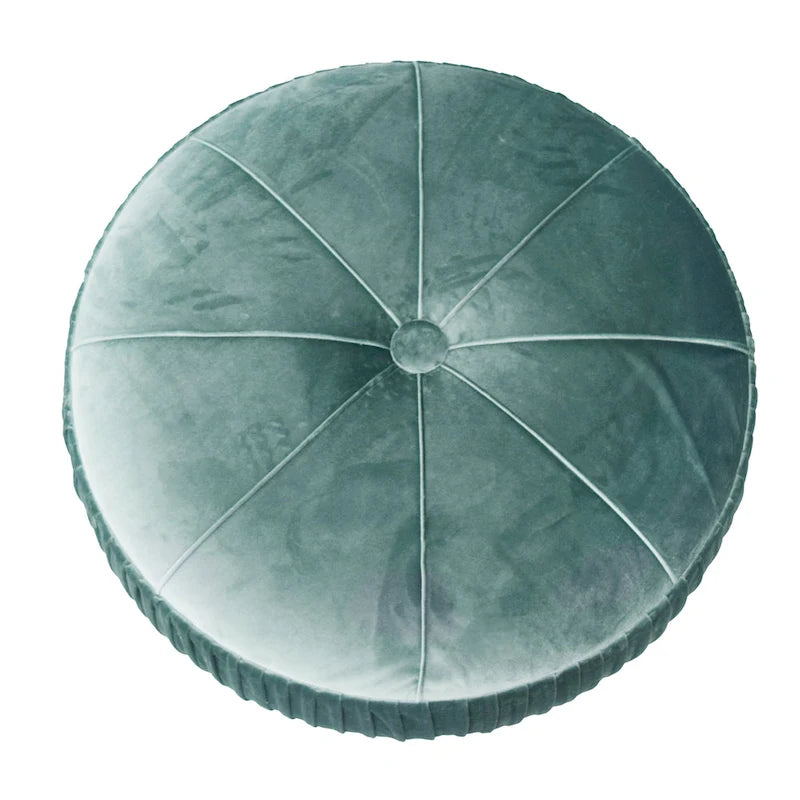 Pouf rond en velours