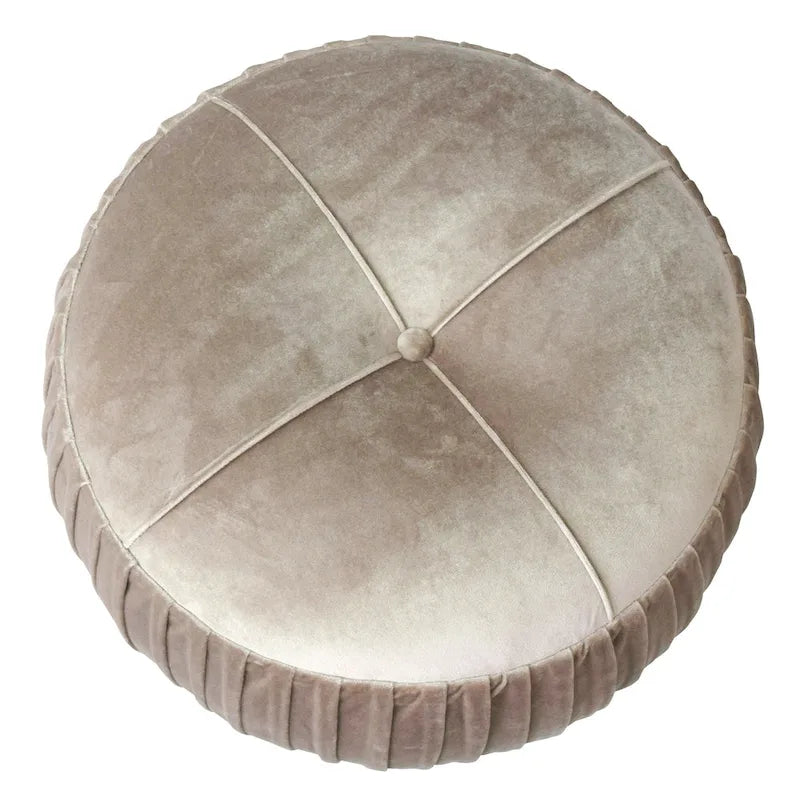 Pouf rond en velours
