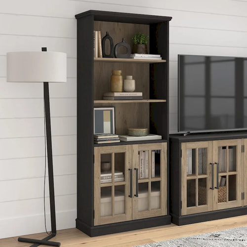 Westbrook 5 Shelf Bookcase with Glass Doors by Bush Furniture