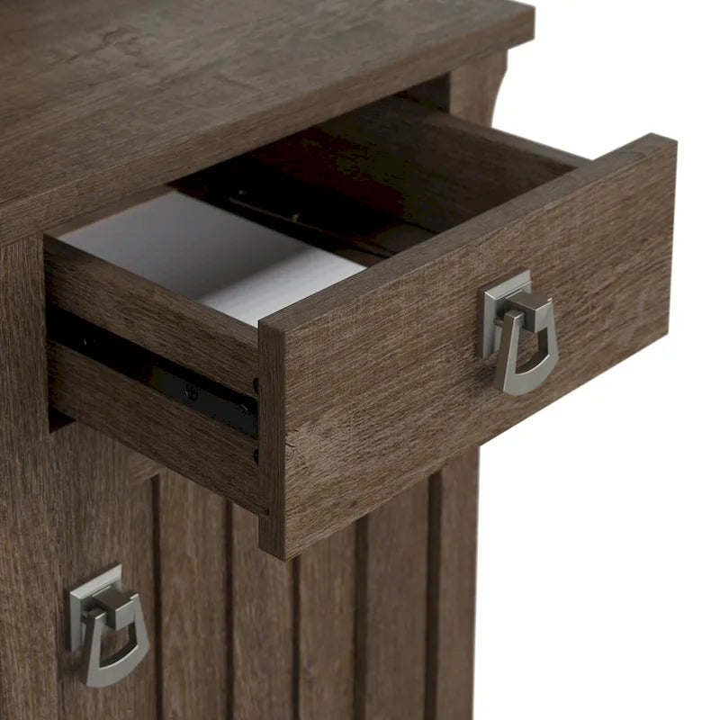 Bureau en L de 60 W avec meuble de rangement supérieur