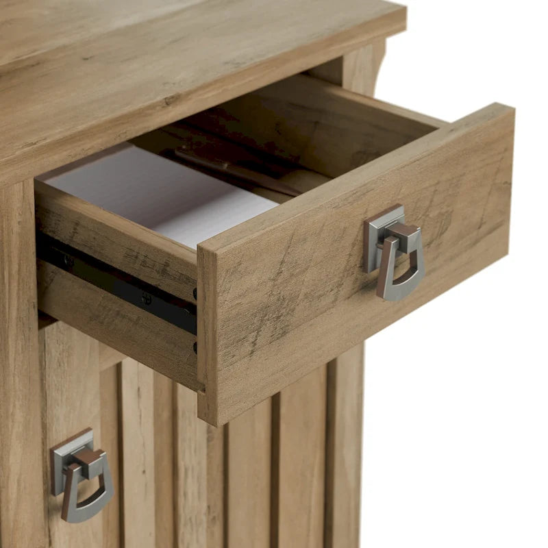 Bureau en L de 60 W avec meuble de rangement supérieur