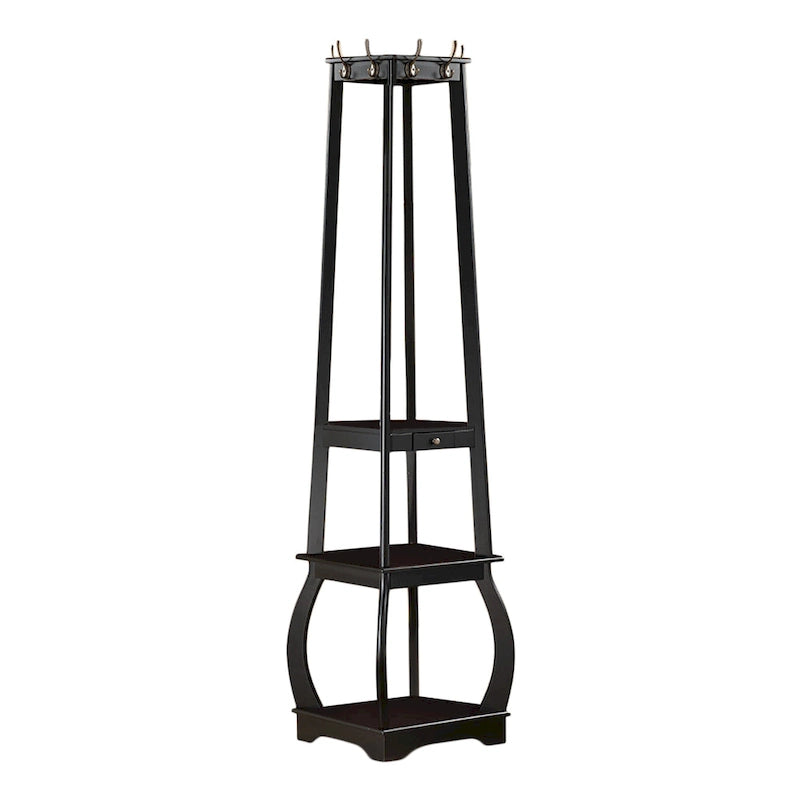Porte-manteau avec étagères de rangement