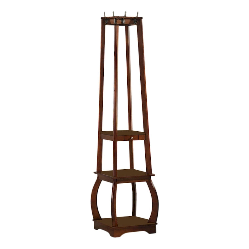 Porte-manteau avec étagères de rangement