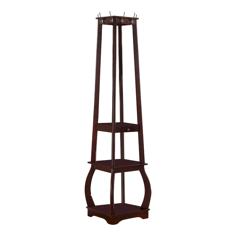 Porte-manteau avec étagères de rangement