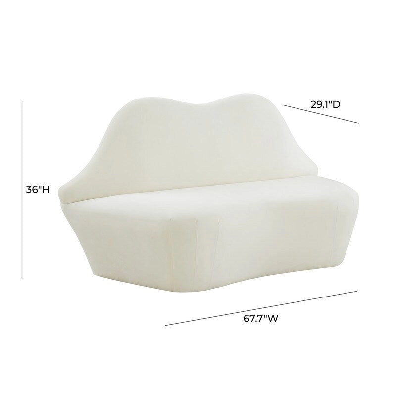 Divan en velours Lèvres - 67,7L x 29,1P x 36H