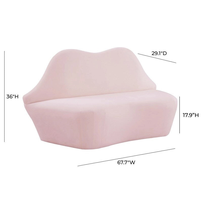 Divan en velours Lèvres - 67,7L x 29,1P x 36H