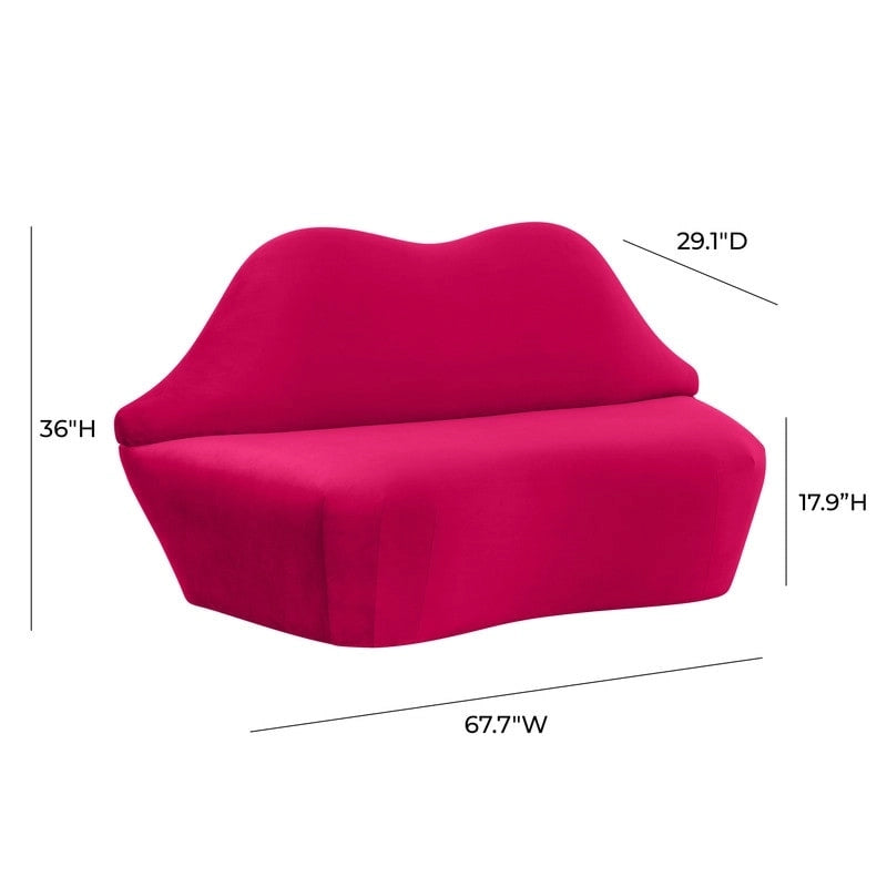 Divan en velours Lèvres - 67,7L x 29,1P x 36H