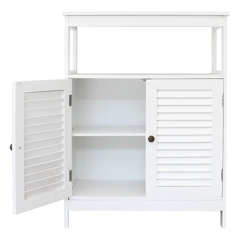 Meuble de rangement de salle de bain autoportant à double porte