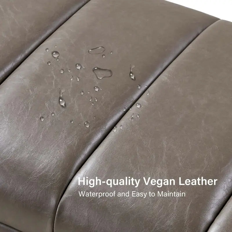 Banc moderne capitonné de 52,5 po avec pieds en métal