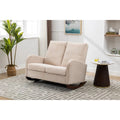 Fauteuil à bascule rembourré, fauteuil à bascule de style moderne du milieu du siècle avec grand dossier, pour salon