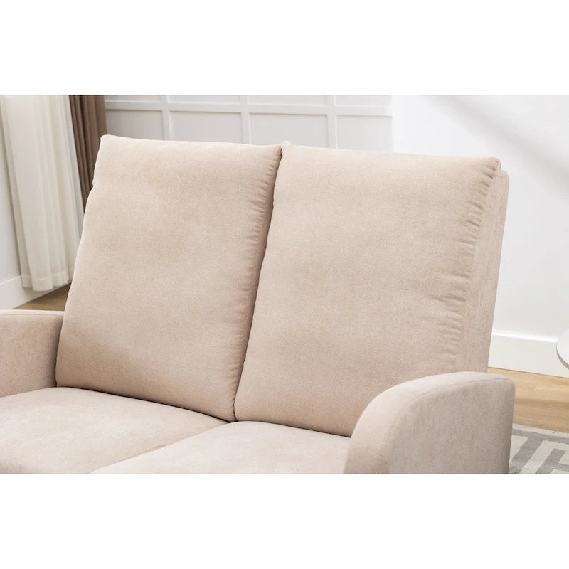 Fauteuil à bascule rembourré, fauteuil à bascule de style moderne du milieu du siècle avec grand dossier, pour salon