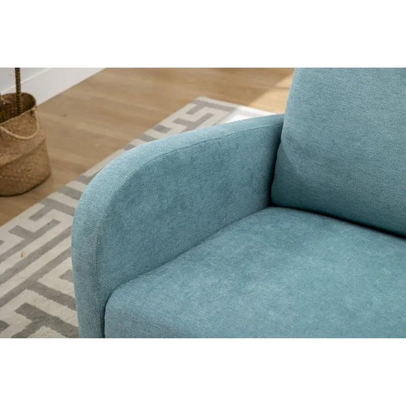 Fauteuil à bascule rembourré, fauteuil à bascule de style moderne du milieu du siècle avec grand dossier, pour salon