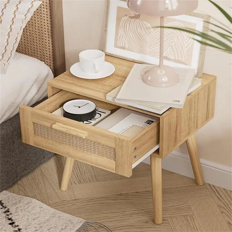 Tables de chevet en bois pour chambres à coucher - 11,81P x 15,35L x 19,69H