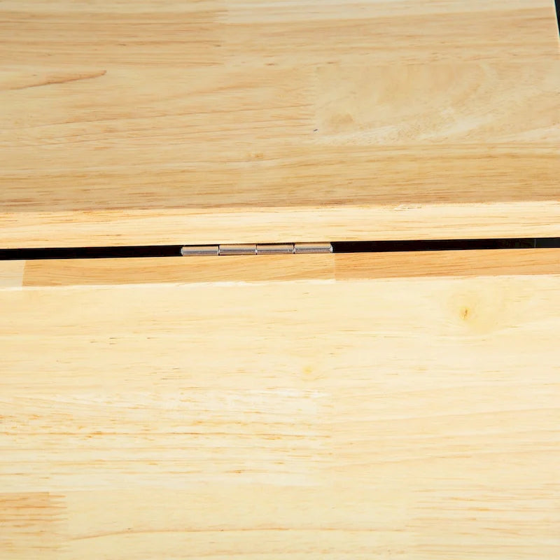 Îlot de cuisine mobile et chariot de cuisine, avec plateau extensible en bois d'hévéa et 3 tiroirs - 53,93(L) x 17(l) x 36,22(H)