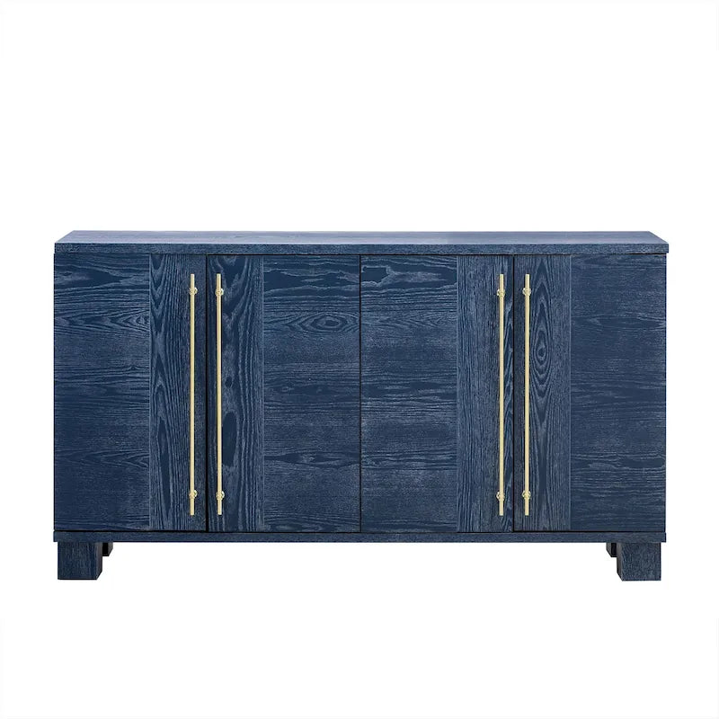 Buffet en bois de style traditionnel avec étagères réglables