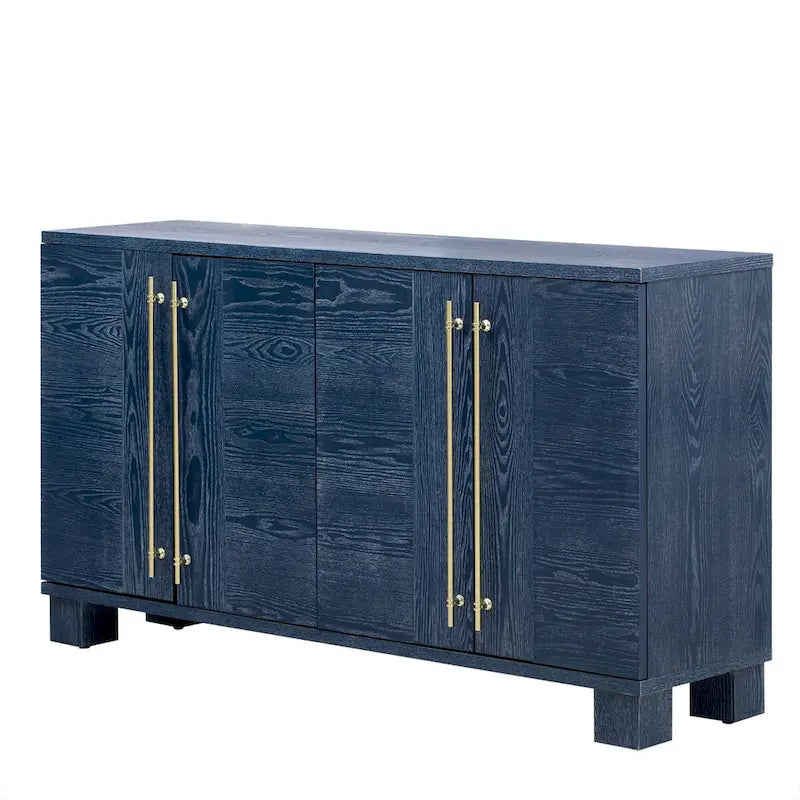 Buffet en bois de style traditionnel avec étagères réglables