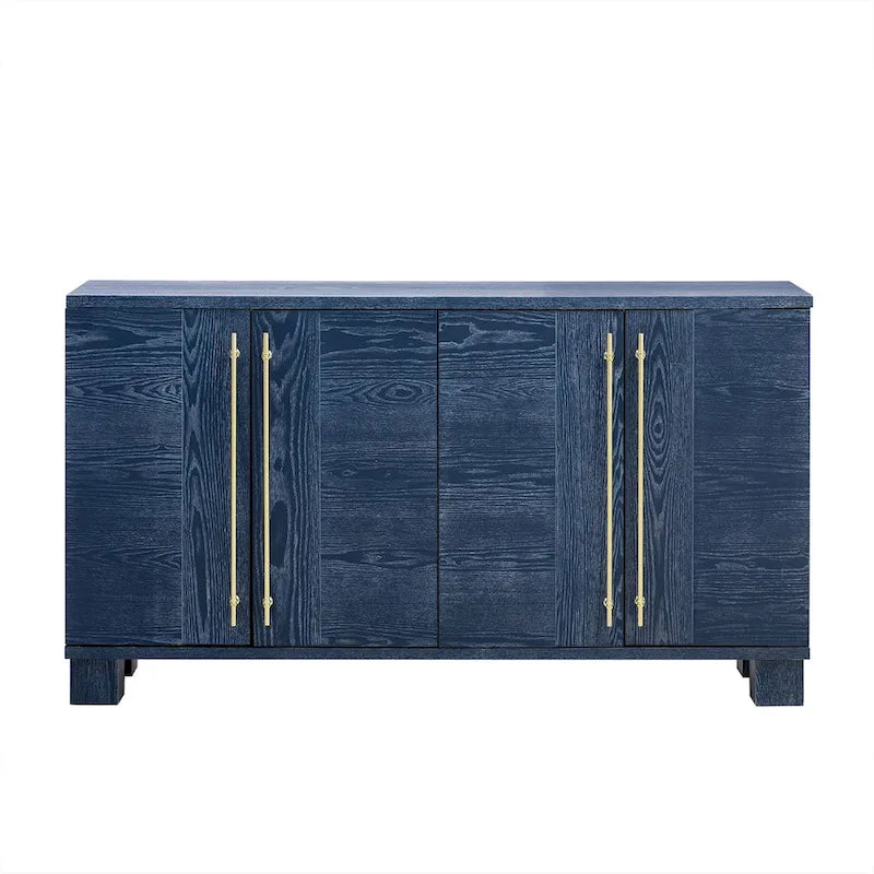 Buffet en bois de style traditionnel avec étagères réglables