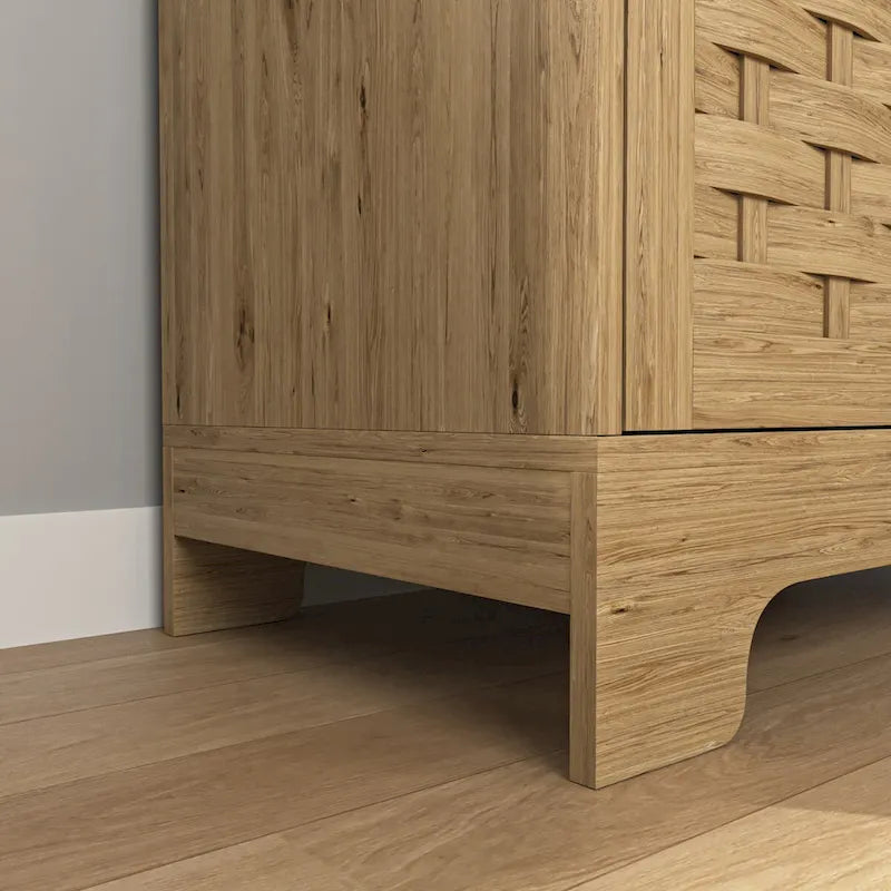 Meuble bar à café, buffet de salle à manger moderne de style ferme avec tiroir et étagère réglable, meuble de rangement de cuisine avec porte de grange