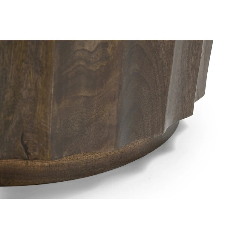 Table d'appoint ronde en bois massif