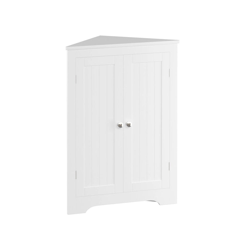 Meuble d'angle bas avec 2 portes et étagères réglables