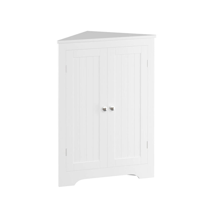 Meuble d'angle bas avec 2 portes et étagères réglables