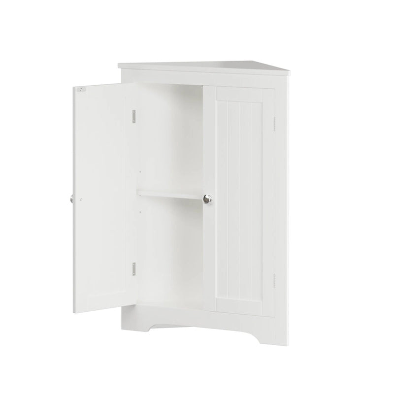 Meuble d'angle bas avec 2 portes et étagères réglables